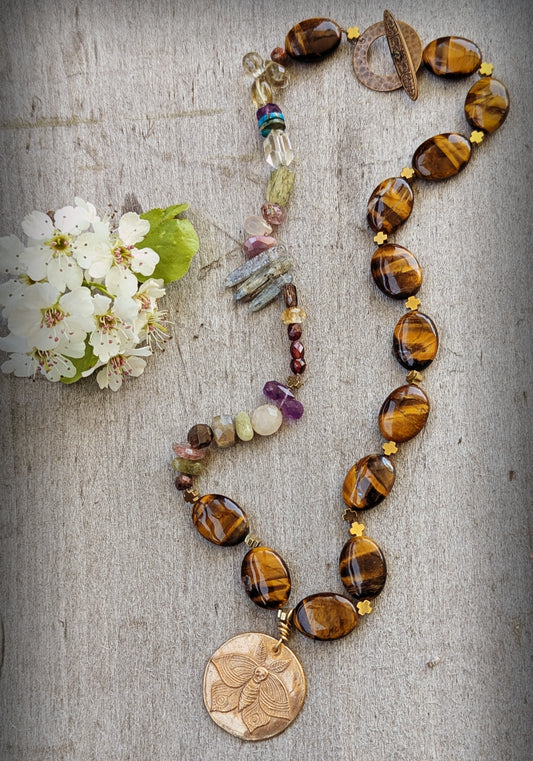 Knotted Moth Necklace