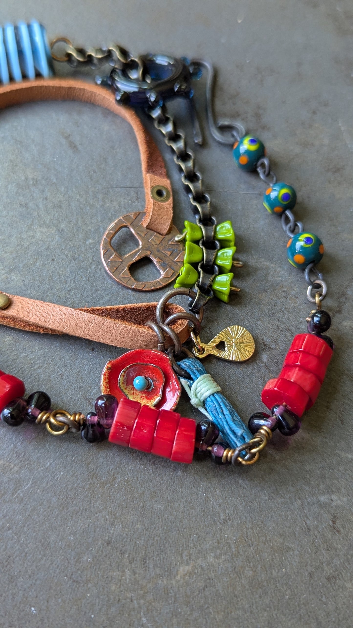 Mixed Media Wrap Bracelet/Necklace