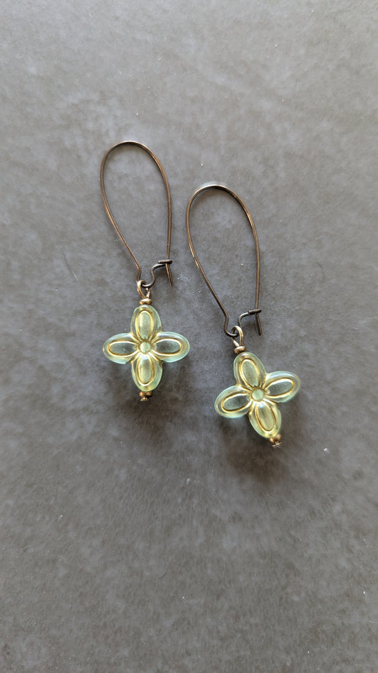 Lucite Flowers Earrings