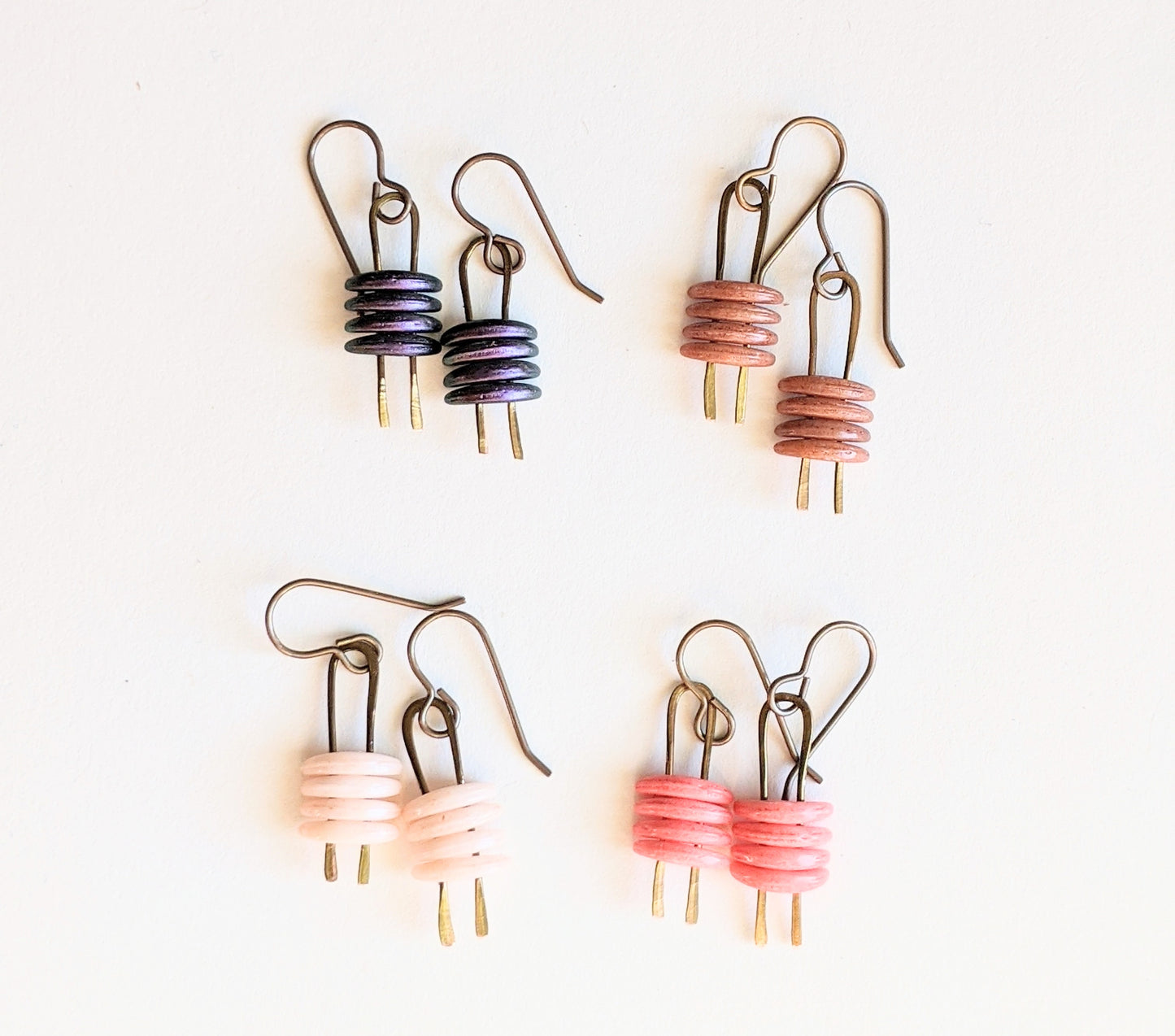 Stacked Crescent Earrings- 5 color options