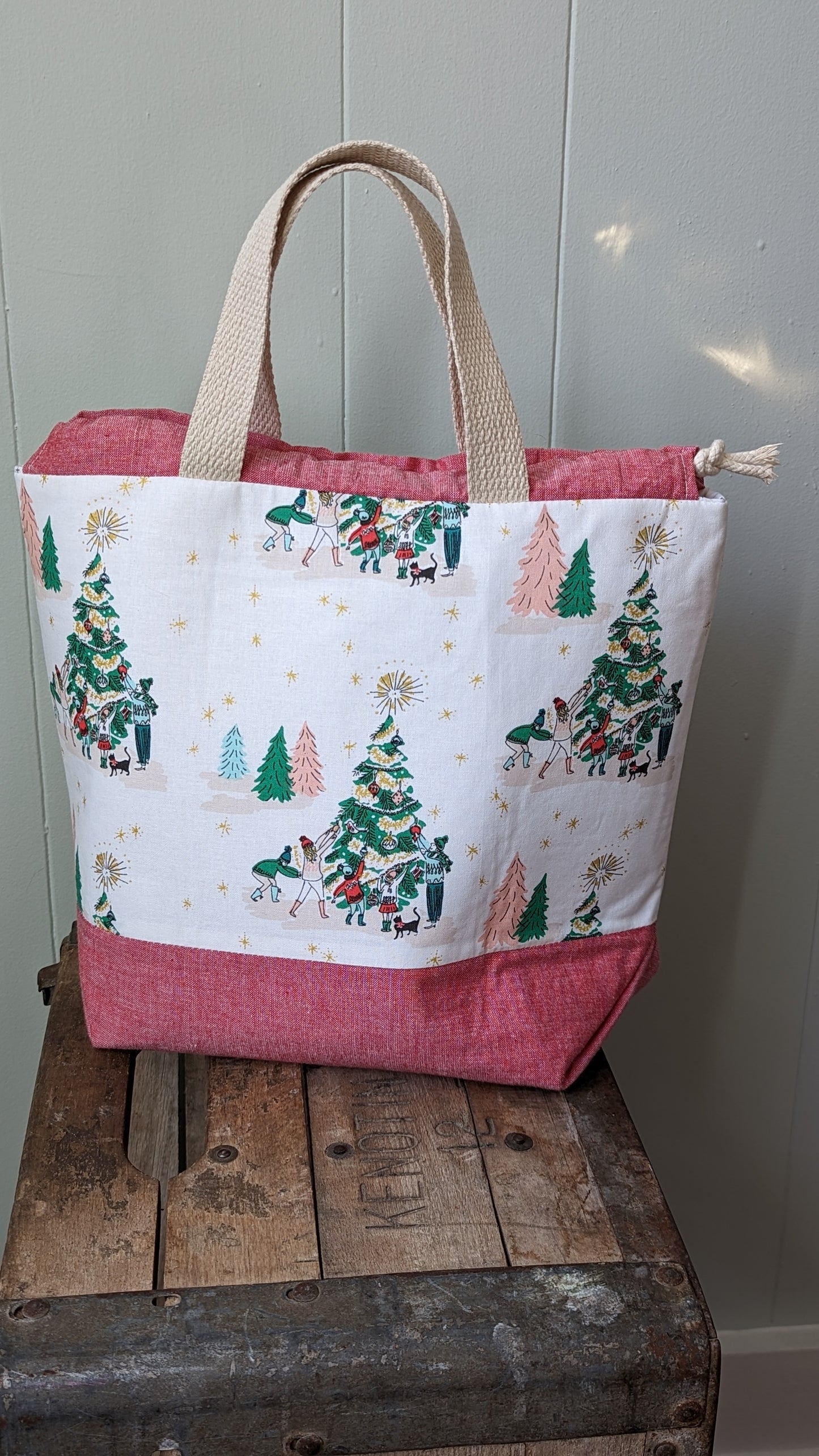 Oh Christmas Tree! Drawstring Project bag